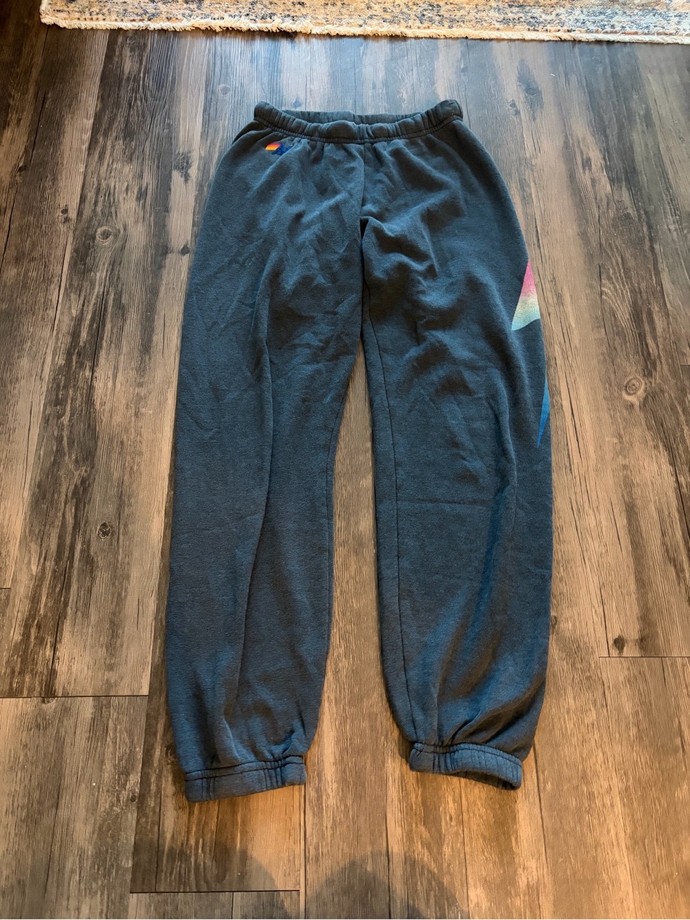 Aviator Nation Bolt Sweatpants in Rainbow Pink XS